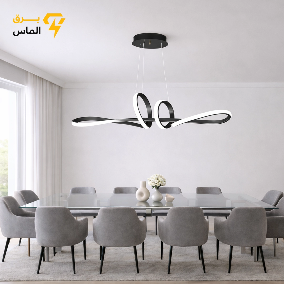1283-1 لوستر مدرن شکلاتی با ریموت کنترل / چهار حالته / مشکی الکترواستاتیک وارداتی / آلومینیوم دایکاست / ضمانت 2 ساله معتبر - تصویر 1