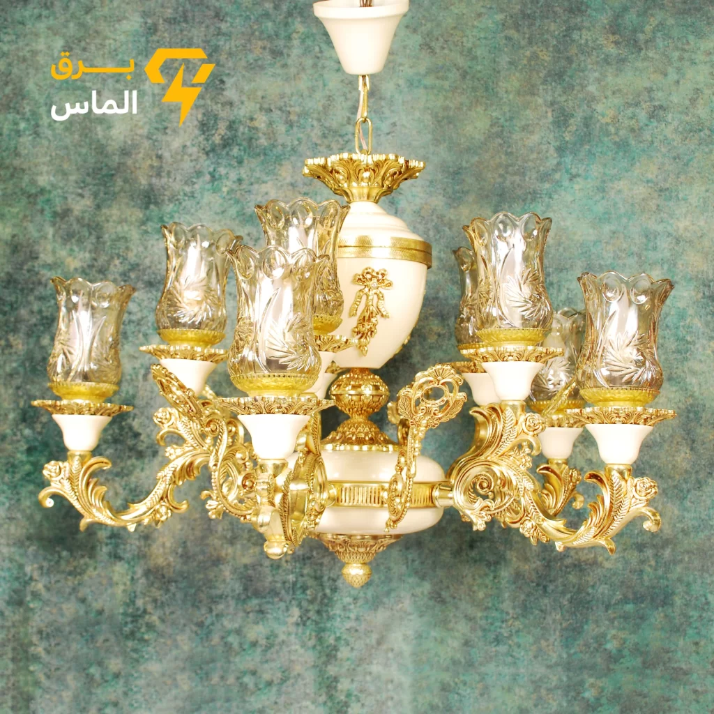 لوستر شاه عباسی دو گل بزرگ آرامیس آنتیک