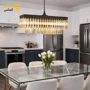 لوستر مدرن لیزری کریستال لاینر الماس