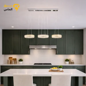لوستر کریستالی مدرن خطی 3 حلقه