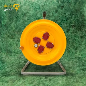 قرقره کابل جمع کن بلبورینگی 4 پریز 50 متری (قطر 36 سانت)