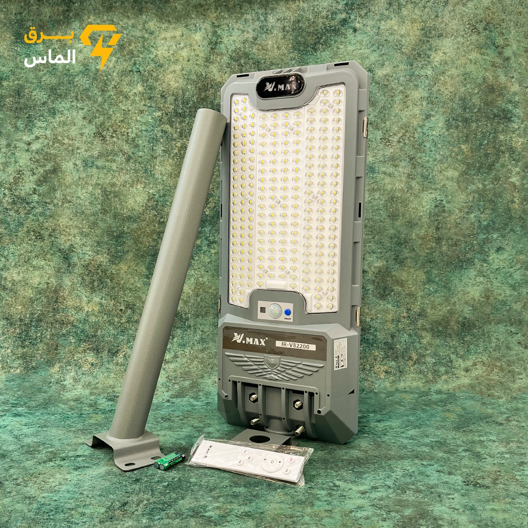 چراغ خیابانی خورشیدی ۲۰۰W ویمکس IR-V82200 نور مهتابی چراغ خیابانی خورشیدی ۲۰۰W ویمکس IR-V82200 نور مهتابی