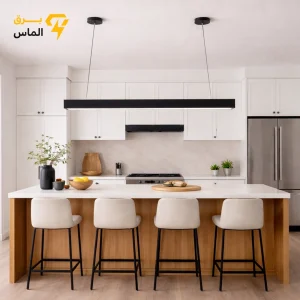 چراغ آویز خطی مشکی 1 متری