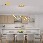 لوستر مدرن لاینر صاعقه چهار حالته / آلومینیوم دایکاست / طلایی الکترواستاتیک وارداتی / ضمانت 2 ساله معتبر