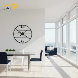 ساعت دیواری مدرن تمام فلزی مشکی H02/ ضمانت 2 ساله معتبر