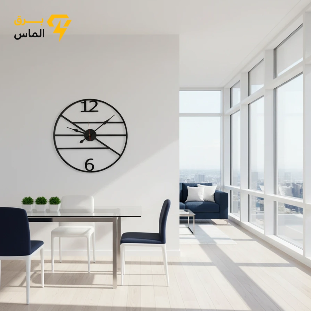 ساعت دیواری مدرن تمام فلزی مشکی H02/ ضمانت 2 ساله معتبر ساعت دیواری مدرن تمام فلزی مشکی H02/ ضمانت 2 ساله معتبر