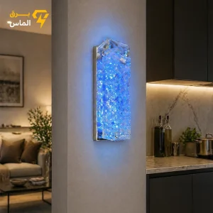 لوستر دیوارکوب کریستالی مستطیل