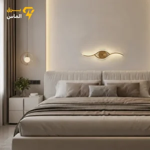 چراغ دیواری مدرن LED با بدنه آلومینیوم کد DM200 طلایی