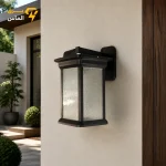 چراغ حیاطی روناک دیواری فلزی رنگ کوره ای / ضمانت 2 ساله