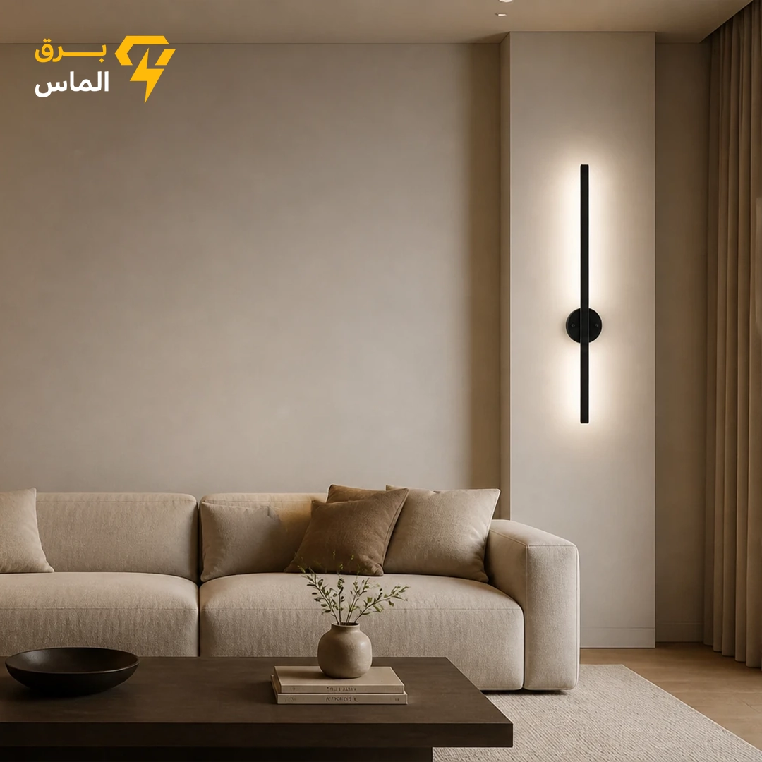 1768-2 چراغ دیواری خطی L کد MD007 SMD - 100 سانت / نچرال / آلومینیوم دایکاست / مشکی الکترواستاتیک وارداتی / ضمانت 2 ساله معتبر - تصویر 1