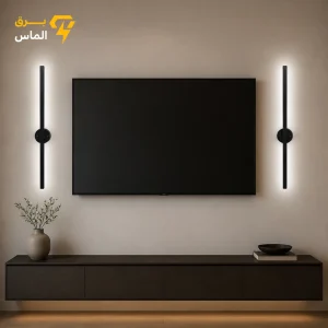 دیواری خطی شمشیری سامورایی - ۱۰۰سانت/آلومینیوم دایکاست/مشکی الکترواستاتیک وارداتی