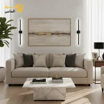لوستر مدرن دیواری کد WL102 با جنس آلومینیوم سایز 90 سانتیمتر / مشکی الکترواستاتیک وارداتی