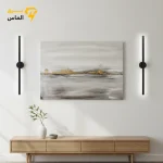 لوستر مدرن دیواری کد WL102 با جنس آلومینیوم سایز 100 سانتیمتر / مشکی الکترواستاتیک وارداتی