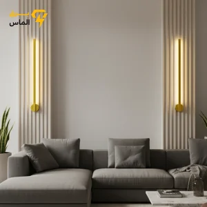 چراغ دیواری ال ای دی 7 وات 60 سانت خطی مدرن NSKT6 / بدنه طلایی / آلومینیوم دایکاست / طلایی الکترواستاتیک وارداتی / ضمانت 2 ساله معتبر