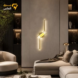چراغ دیواری مدرن کد 128 آرشید/ آلومینیوم دایکاست / طلایی الکترواستاتیک وارداتی / ضمانت 2 ساله معتبر