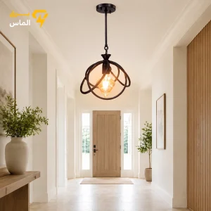 لوستر آویز تک شعله دایره