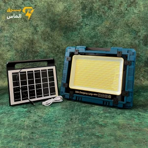 پروژکتور خورشیدی 400 وات مدل 2-8109 پنل جدا ضدآب با پاوربانک / اصلی