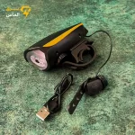 چراغ دوچرخه شارژی بوق دار پر نور و قوی / ضمانت سلامت و اصالت کالا