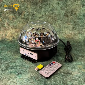 رقص نور نیم کره فلش خور اسپیکردار مدل MAGIC / ریموت دار
