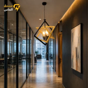 لوستر مدرن چوب ۴ شعله / ضمانت 2 ساله معتبر