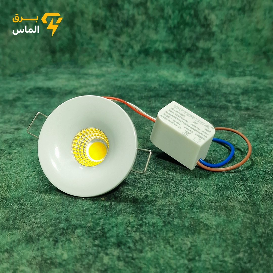 چراغ COB چشمی 3 وات گرد آفتابی چراغ COB چشمی 3 وات گرد آفتابی