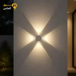 دکوراتیو چهار طرفه مودی - بدنه سفید و مشکی نور آفتابی / ضمانت 1 ساله معتبر
