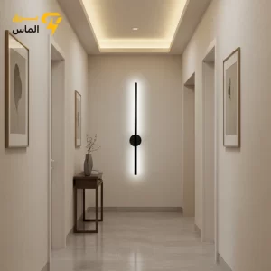 چراغ دیواری ام‌کی مدل DL80 سایز ۸۰ سانت نور نچرال / آلومینیوم دایکاست / مشکی الکترواستاتیک وارداتی / ضمانت 2 ساله