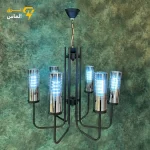 لوستر مدرن لومینا لهستانی 6 شاخه درجه یک آلومینیومی / ضمانت 2 ساله معتبر - تصویر 3