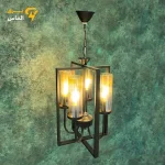 لوستر آویز 4 شعله طرح مستطیل - تصویر 3