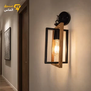 دیواری دکوراتیو چوبی فلزی مربع W10 / ضمانت بازگشت وجه